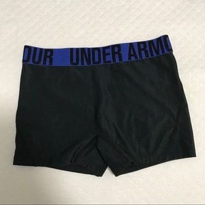 SOLD-Black and blue workout shorts
